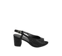Yours - Diamante Open Toe Sling Back Block Heel In Wide E Fit & Extra Wide Eee Fit - Women's