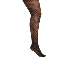 Yours - Diamond Check Print Tights - Women's