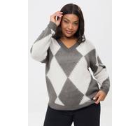 Yours Diamond V-Neck Jumper Multi 18-20