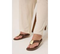 Yours Disk Sandals In Extra Wide Eee Fit In Chocolate Chocolate 5EEE