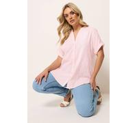 Yours Women's Dobby Textured Blouse in Baby Pink | Size: 26-28 Yours Baby Pink 26-28