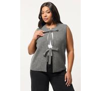 Yours Women's Double Tie Knitted Vest Top in Dark Grey | Size: 30-32 Yours Dark Grey 30-32