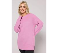 Yours Curve Pink Drop Shoulder Knitted Jumper - Women's - Plus Size Curve