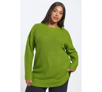Yours Drop Shoulder Jumper In Bright Green Bright Green 26-28