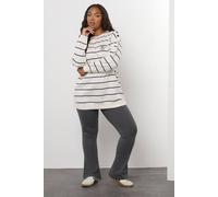 Yours Elasticated Flared Leggings In Grey Grey 18