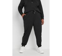 Elasticated Ribbed Joggers Yours Black 22-24