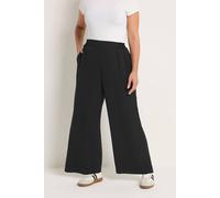 Yours Curve Elasticated Waist Trousers - Women's - Plus Size Curve Black