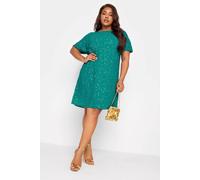 Yours Embellished Shift Dress In Teal Teal 22