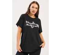 Yours Embroidered Butterfly T-Shirt In Black Black