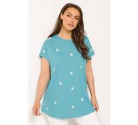 Yours Curve Embroidered Heart T-Shirt - Women's - Plus Size Curve