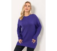 Yours Essential Knitted Jumper In Aubergine Aubergine 26-28