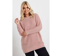 Yours Curve Light Pink Essential Knitted Jumper - Women's - Plus Size Curve