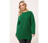 Yours Essential Knitted Jumper In Bright Green Bright Green 22-24