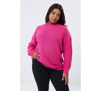 Yours Essential Knitted Jumper In Bright Pink Bright Pink 22-24