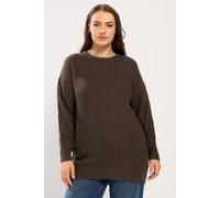 Yours Essential Knitted Jumper In Chocolate Chocolate 22-24