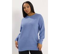 Yours Women's Essential Knitted Jumper in Mid Blue | Size: 26-28 Yours Mid Blue 26-28