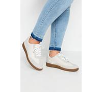 Yours - Retro Gum Sole Trainers in Extra Wide Eee Fit - Women's White