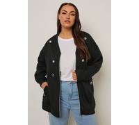 Yours Curve Eyelet Zip Through Jacket - Women's - Plus Size Curve