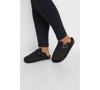 Yours Women's Faux Fur Lined Clogs In Extra Wide Fit in Black | Size: 6EEE Yours Black 6EEE