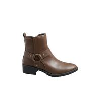 Yours - Faux Leather Buckle Ankle Boots In Standard Fit - Women's