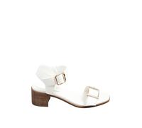 Yours - Faux Leather Buckle Block Heel Sandals In Wide E & Extra Wide Eee Fit - Women's