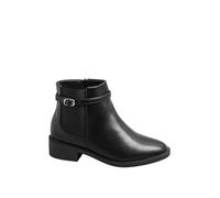 Yours - Faux Leather Buckle Stretch Ankle Boots In Wide E Fit & Extra Wide Eee Fit - Women's