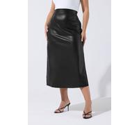 Faux Leather Maxi Skirt Yours Black 22
