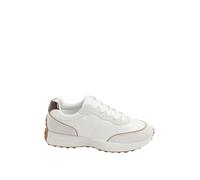 Yours - Faux Leather Runner Trainers in Extra Wide Eee Fit - Women's White
