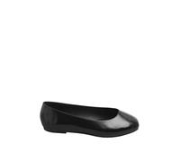 Yours - Faux Leather Square Toe Ballet Pumps in Extra Wide Eee Fit - Women's Black