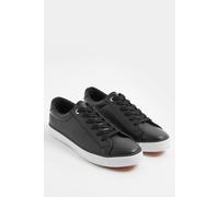 Yours Women's Faux Leather Trainers In Extra Wide EEE Fit in Black | Size: 6EEE Yours Black 6EEE
