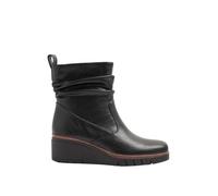 Yours - Faux Leather Wedge Boots In Wide E & Extra Wide Eee Fit - Women's