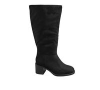 Yours Women's Faux Suede Knee High Boots in Black | Size: 8EEE Yours Black 8EEE
