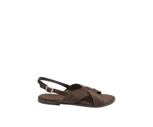 Yours - Faux Suede Cross Over Strap Sandals In Wide E & Extra Wide Eee Fit - Women's