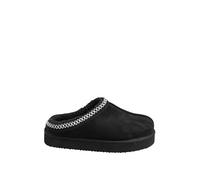 Yours - Faux Suede Embroidered Mules in Extra Wide Eee Fit - Women's Black