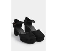 Yours - Faux Suede Espadrille Platform Block Heels In Extra Wide Eee Fit - Women's