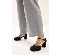 Yours - Faux Suede Espadrille Platform Block Heels In Extra Wide Eee Fit - Women's