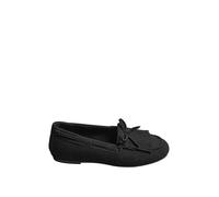 Yours - Faux Suede Fringe Loafers in Extra Wide Eee Fit - Women's Black