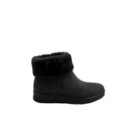 Yours Women's Faux Suede Fur Ankle Boots In Wide E Fit in Black | Size: 9E