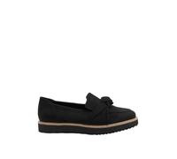 Yours - Faux Suede Knotted Loafers in Wide E Fit - Women's Black