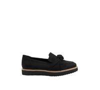 Yours - Faux Suede Knotted Loafers in Wide E Fit - Women's Black