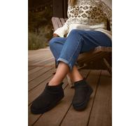 Yours Faux Suede Lined Ankle Boots In Black Black 10EEE