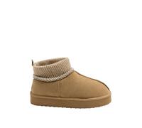 Yours - Faux Suede Ribbed Knit Ankle Boots In Wide E Fit (Moving Stock) - Women's
