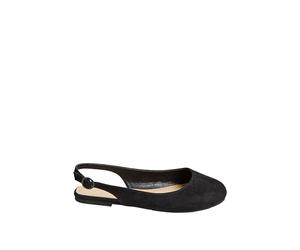 Yours - Faux Suede Slingback Pumps in Extra Wide Eee Fit - Women's Black