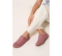 Yours - Faux Suede Stripe Trainers in Extra Wide Eee Fit - Women's Pink