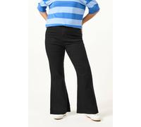 Yours Flare Stretch Jeans In Black Black 28