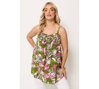 Yours Floral Cami Vest Top In Green Green