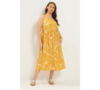 Yours Curve Sleeveless Maxi Dress - Women's - Plus Size Curve Yellow
