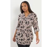 Yours Floral Pintuck Blouse Multi 16