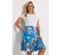 Yours Curve Blue Floral Shorts - Women's - Plus Size Curve