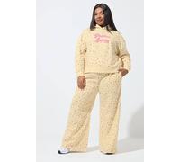 Yours Floral Straight Leg Joggers In Yellow Yellow 26-28